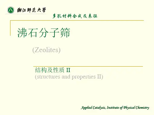 分子筛结构与性质.