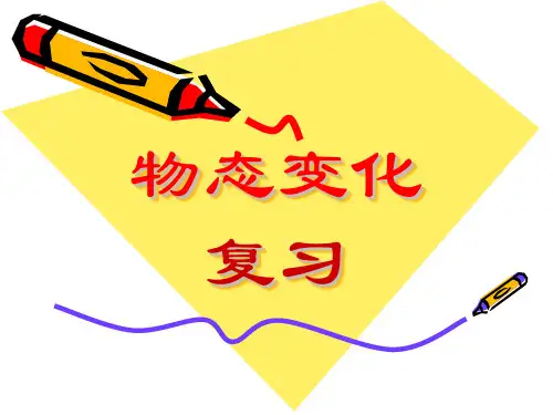 初二物理复习《物态变化》PPT课件