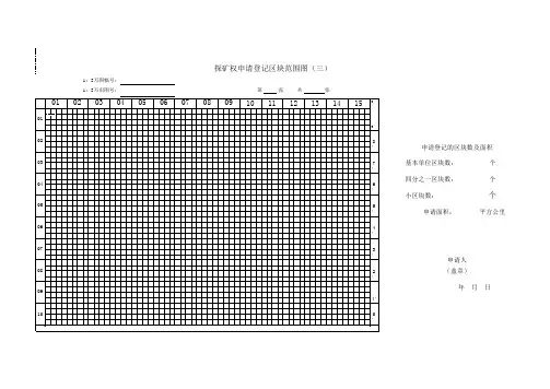 探矿权申请登记区块范围图(三)