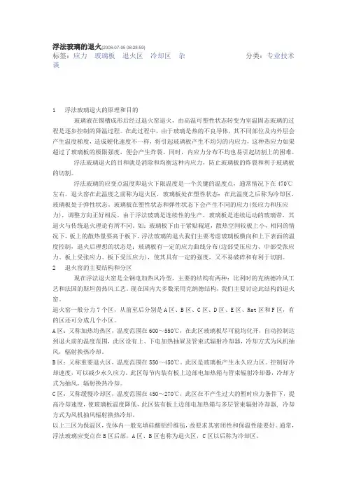 浮法玻璃的退火