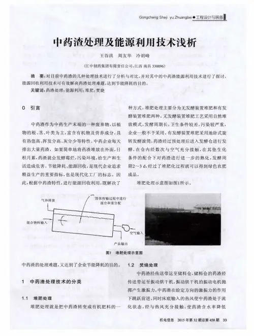 中药渣处理及能源利用技术浅析