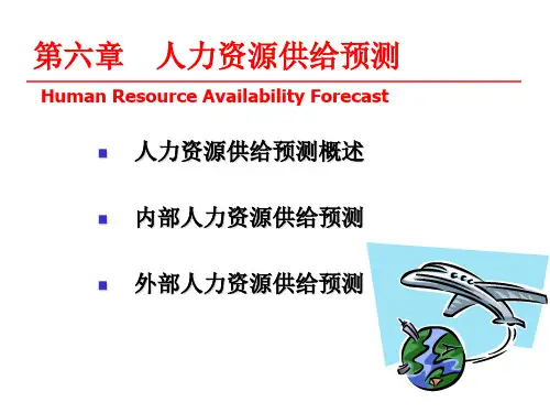 第六章:人力资源供给预测