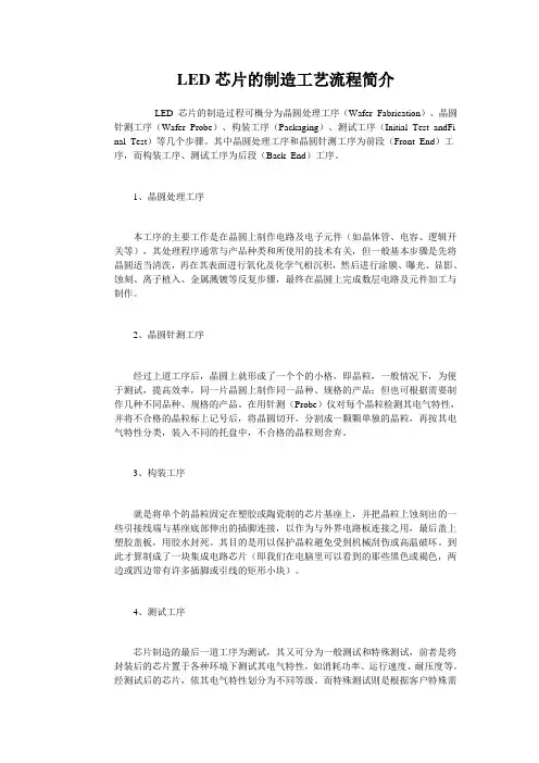 LED芯片的制造工艺流程简介