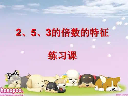 2·3·5的倍数的特征练习课