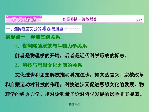 高考历史一轮复习 第十五单元 近代以来世界的科技与文化单元提能 新人教版必修3