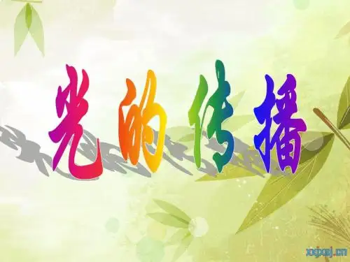2.1光的传播(2课时)