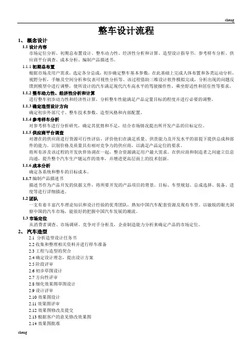 汽车开发设计流程管理【项目】