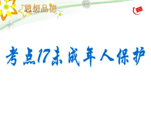 考点17《未成年人保护》