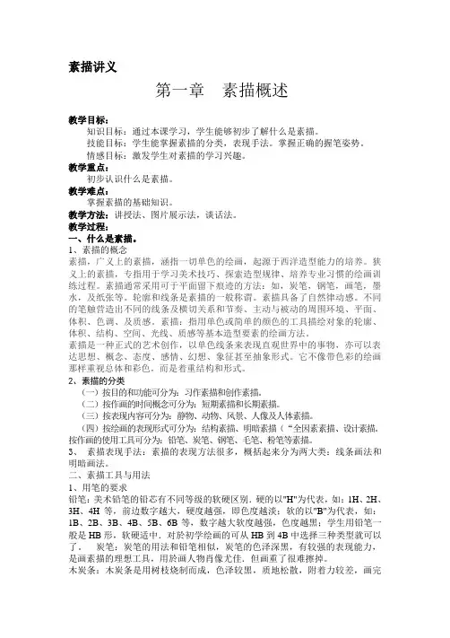素描讲义第一节