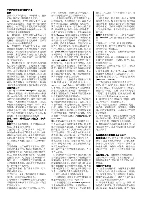 《神经病学》期末考试重点总结资料