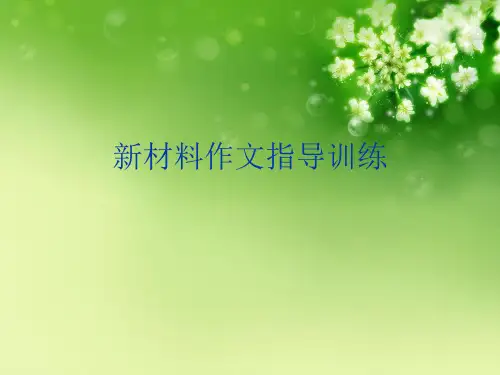 新材料作文指导训练优秀课件