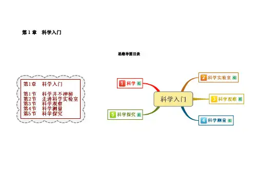 七上科学第1-3章思维导图
