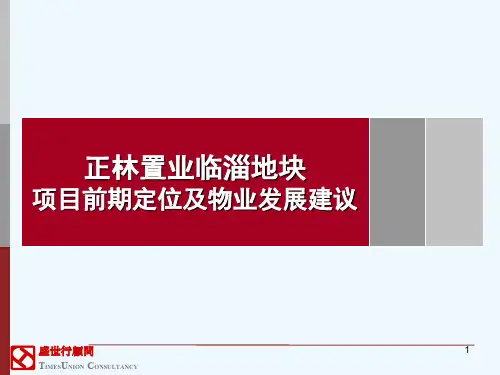 置业项目产品定位及物业发展建议报告