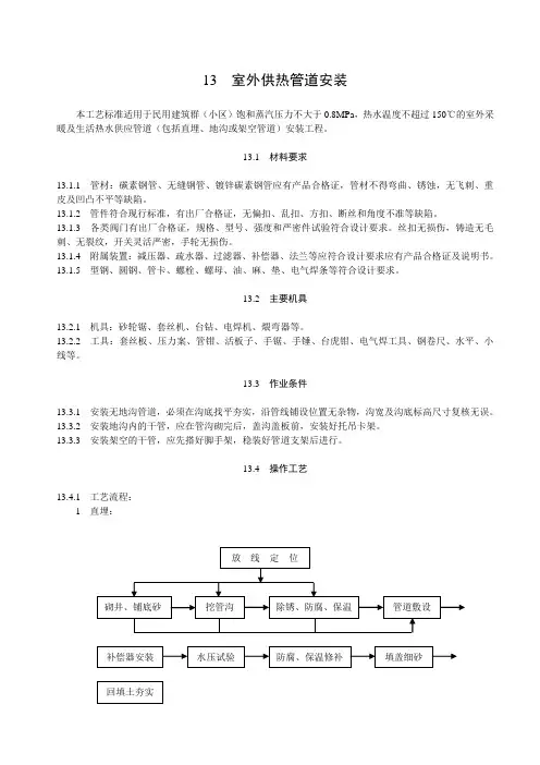 13  室外供热管道安装