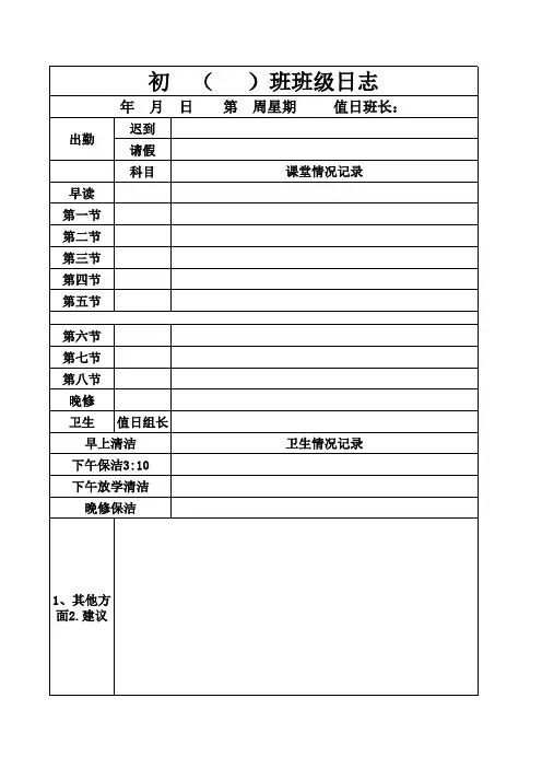 班级日志