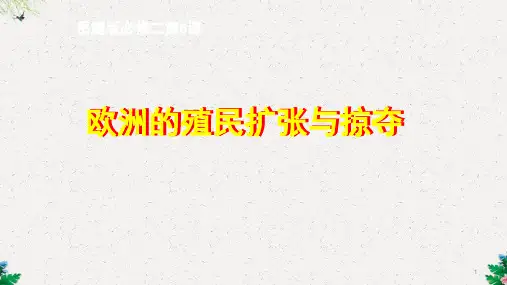 岳麓版高中历史必修二第八课《欧洲的殖民扩张与掠夺》公开课教学课件共26张PPT