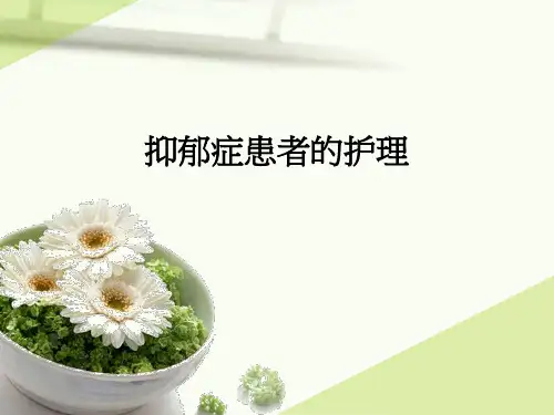 抑郁症患者的护理ppt课件
