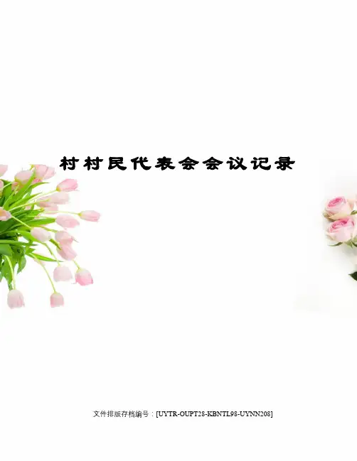 村村民代表会会议记录