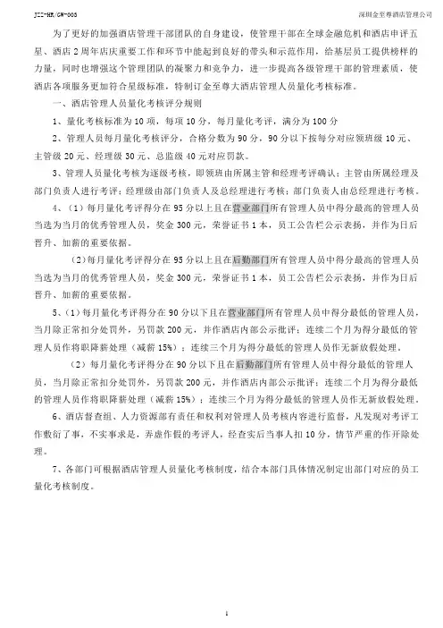 员工量化表