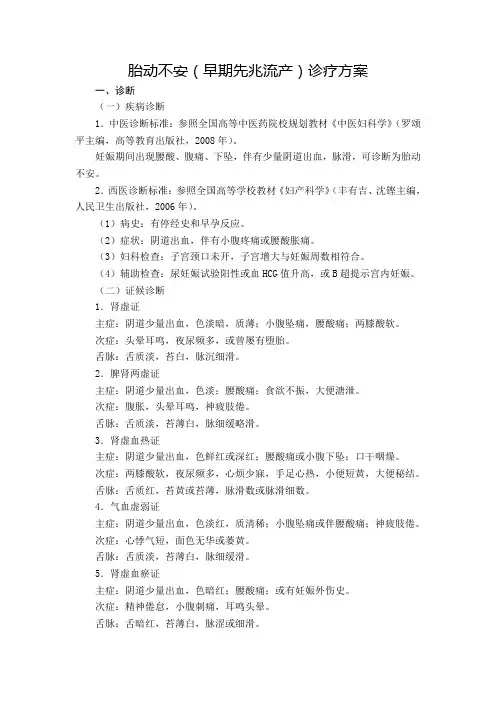 妇科诊疗方案