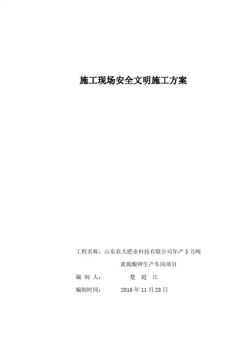 施工现场安全文明施工专项方案