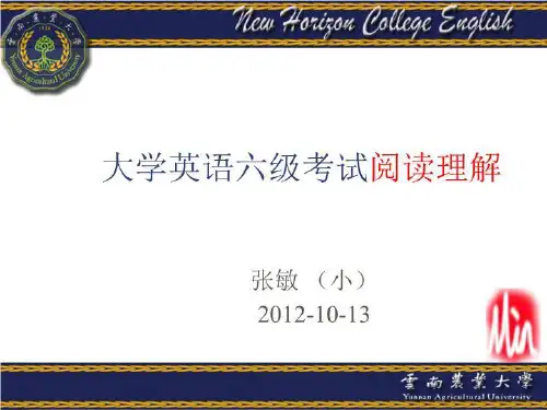 六级阅读培训讲座 PPT课件