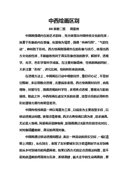 中西方绘画区别