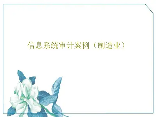 信息系统审计案例(制造业)共49页文档