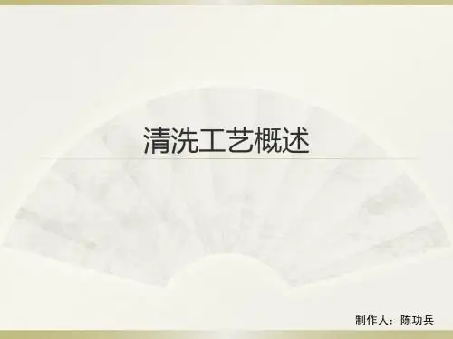 清洗工艺概述