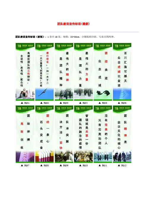 团队建设宣传标语(最新)