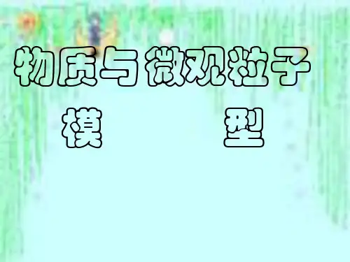 物质与微观粒子模型1课件