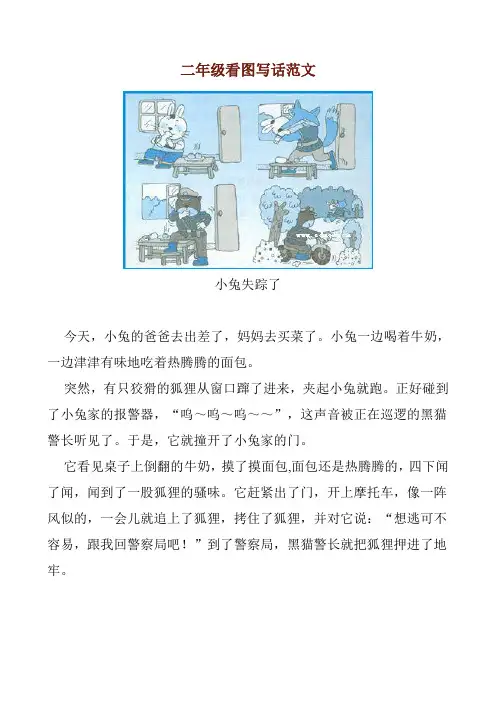 (完整)二年级看图写话范文(14篇)