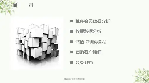 餐饮储值卡团购储值方案课件
