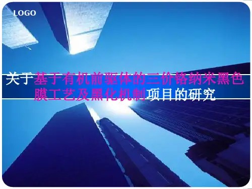 关于基于有机前驱体的三价铬纳米黑色膜工艺与黑化机制项目的研究ppt课件