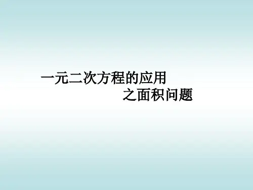 一元二次方程应用题(面积问题)1