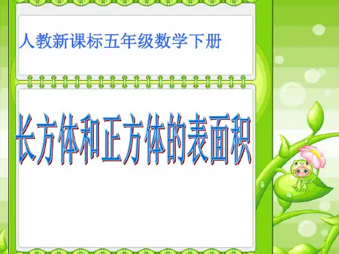 人教版五年级数学下册长方体和正方体的表面积