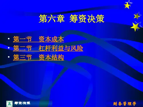 筹资决策PPT课件