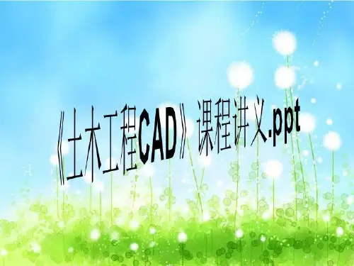 《土木工程CAD》课程讲义.ppt