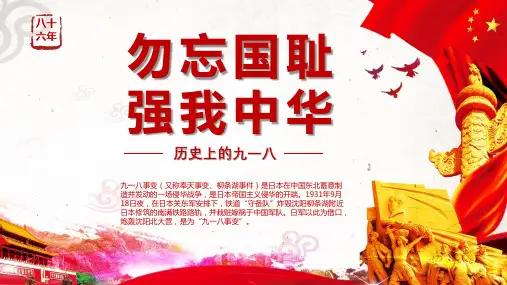纪念九一八事变ppt