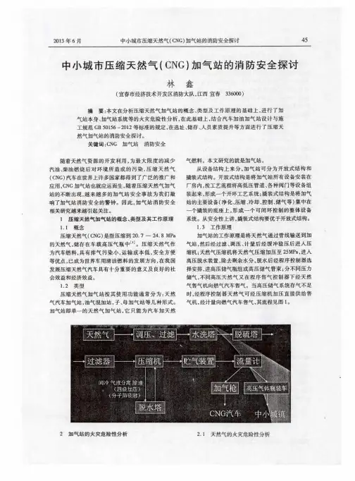 中小城市压缩天然气(CNG)加气站的消防安全探讨