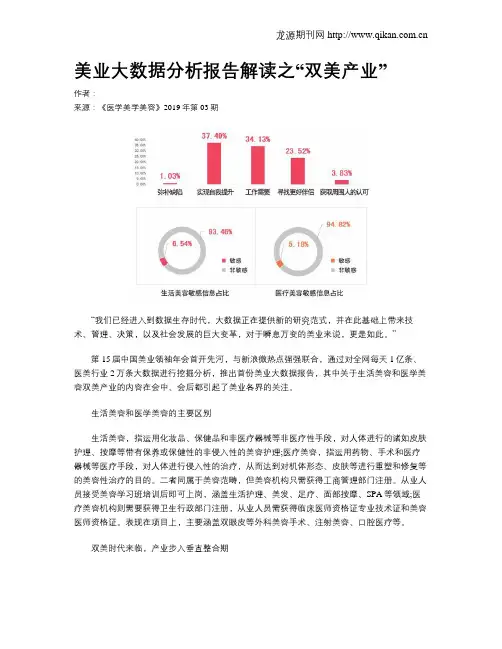美业大数据分析报告解读之“双美产业”