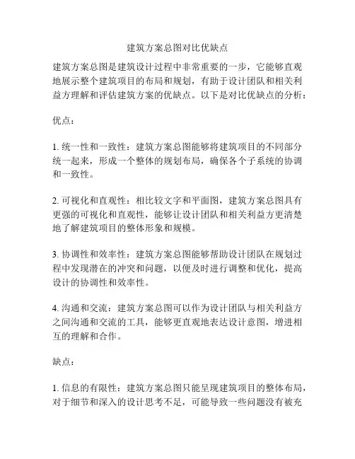建筑方案总图对比优缺点