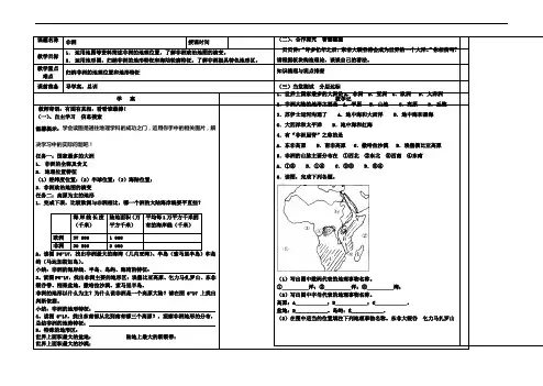 非洲的地理位置和地形特征 2