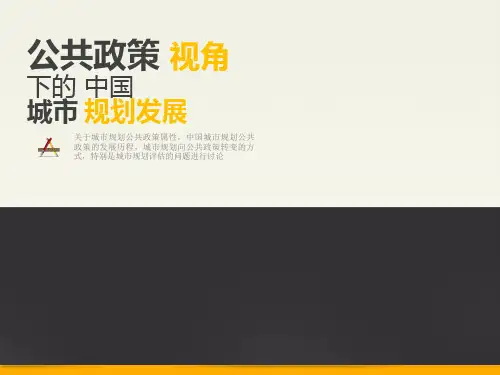 城市规划公共政策属性解析