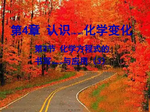 九年级化学上册 第4章 认识化学变化 4.3 化学方程式的书写与应用(3)课件