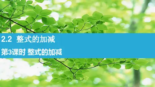 七年级数学上册 第二章 整式的加减 2.2 整式的加减第3课时 整式的加减课件上册数学课件