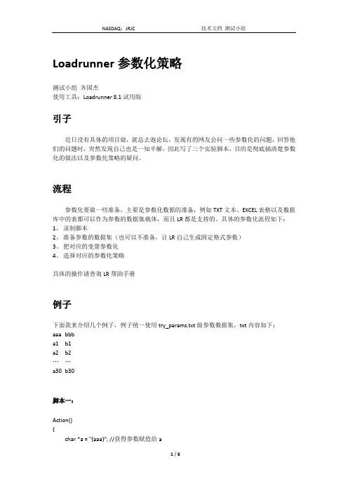 Loadrunner 参数化_迭代参数说明