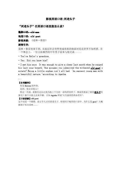 影视英语口语-死老头子 2