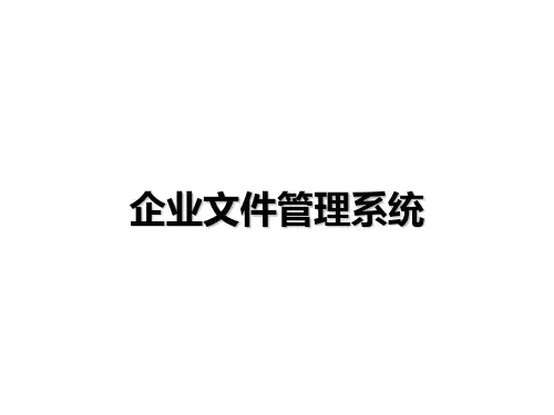 管理知识-企业文件管理系统 精品
