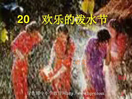 苏教版小学二年级下册语文欢乐的泼水节ppt课件